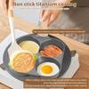 Egg Pan Omelette Pan 4 in 1 Fried Egg Pan for Induction Cookers Egg Pancake Pan with Non Stick Coating for Gas Electric Stoves