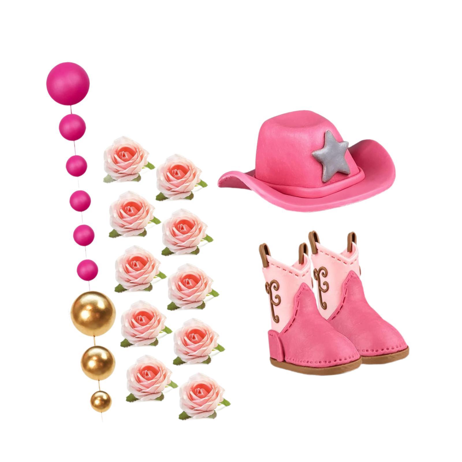 

Cowboy Cake Toppers,Cake Topper Set,Small Food Decorations,Anniversary Decor,Cake Decorations Cupcake Toppers рожевий