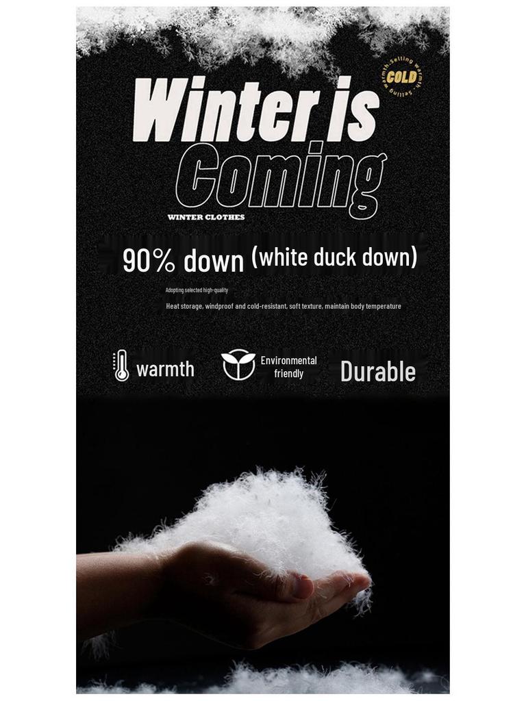25 Style Two-Piece Men's White Duck Down Casual Outdoor Anti-Wrinkle Winter Jacket