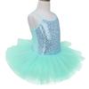 Kids Girls Ballet Dance Tutus Sleeveless Tulle Sequins Ballerina Dancewear Swan Lake Performance Costume Dance Dress Tutu Dress