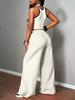 Completo Pantaloni con Gilet da Riposo da Donna, Top alla Moda Casual Slim Fit da Donna, Set di Pantaloni Larghi