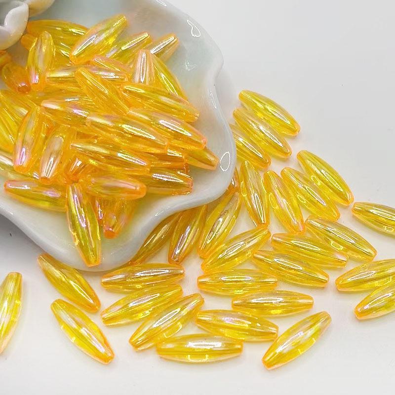 6x19mm Iridescent AB Oval Water Drop Acrylic Beads for DIY Handmade Crafts