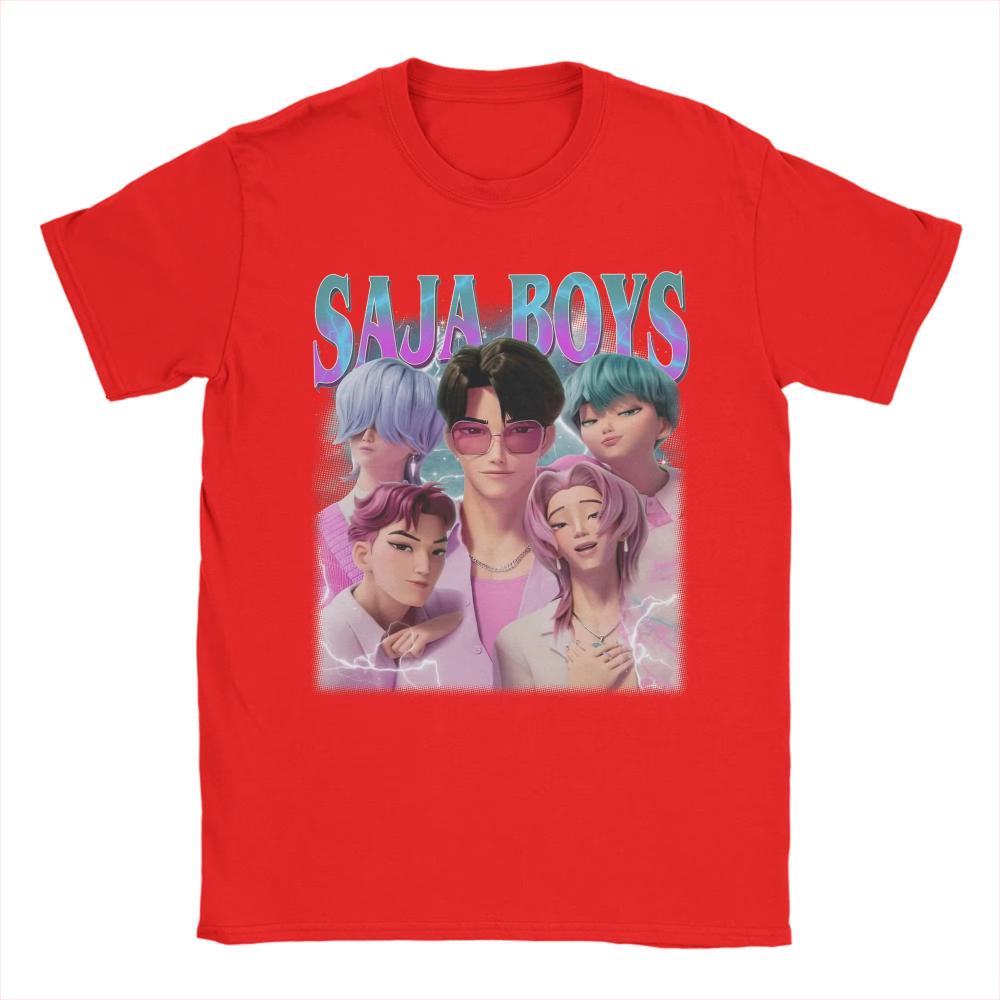 Funny Kpop Demons Saja Boys Team Hunters T-Shirt Men Round Collar Cotton T Shirt 2025 Short Sleeve Tee Women Printed Clothing