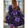 2025 Fashion Women's Flower Printed Long Sleeve Cardigan, Polyester Open Front, Lightweight Cover Up, Spring Autumn Casual Coats
