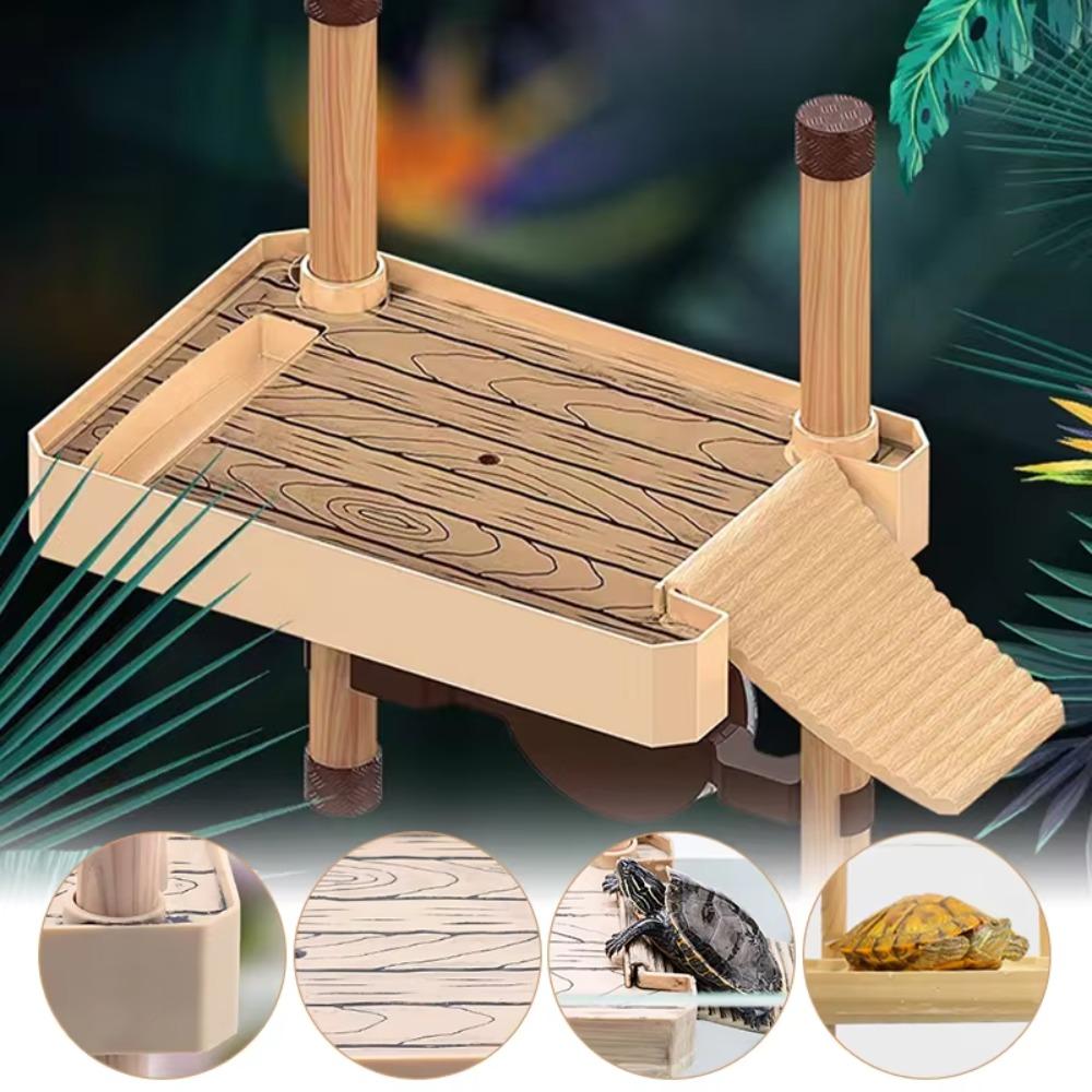 DIY Tortoise Basking Platform Plastic Fish Tank Ornaments Turtle Platform Brazilian Water Turtle