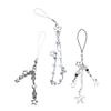 3 Pieces Butterfly and Star Charm Phone Lanyard Set Handmade Keychain Pendant Fashion Accessory for Smartphones