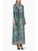 Miyake Pleats Women's High-End Printed Trench Coat Cardigan Muslim Robe