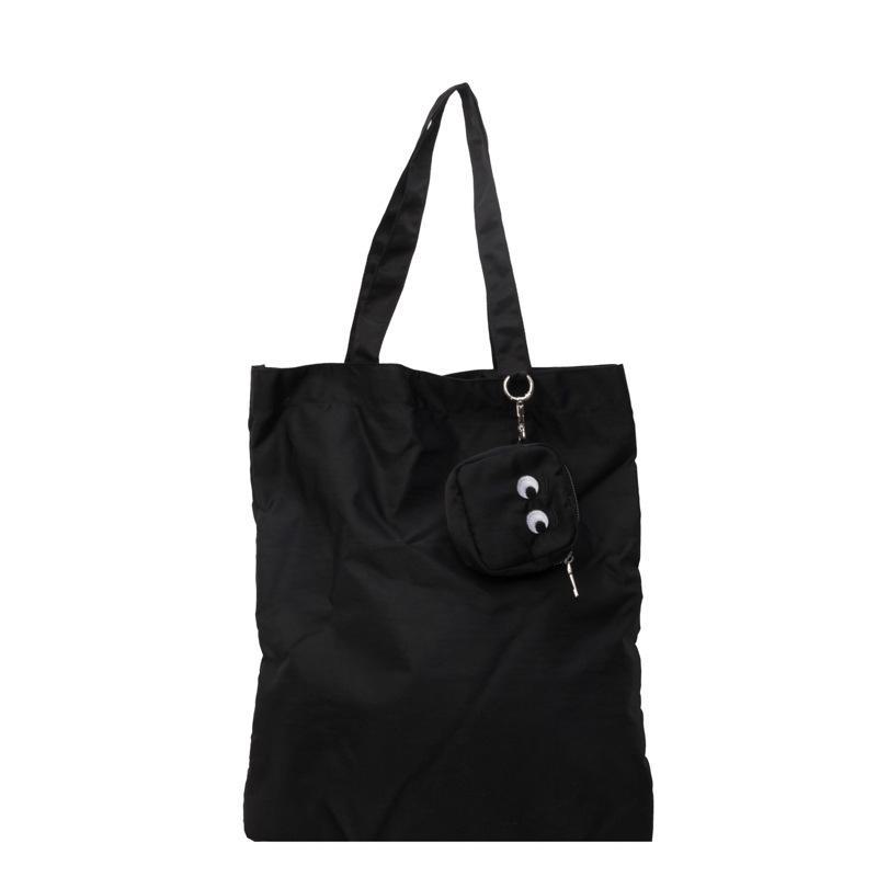 2024 Personality Little Monster Foldable Tote: Large Capacity, Lightweight, Colorful Embroidered Cloth Bag