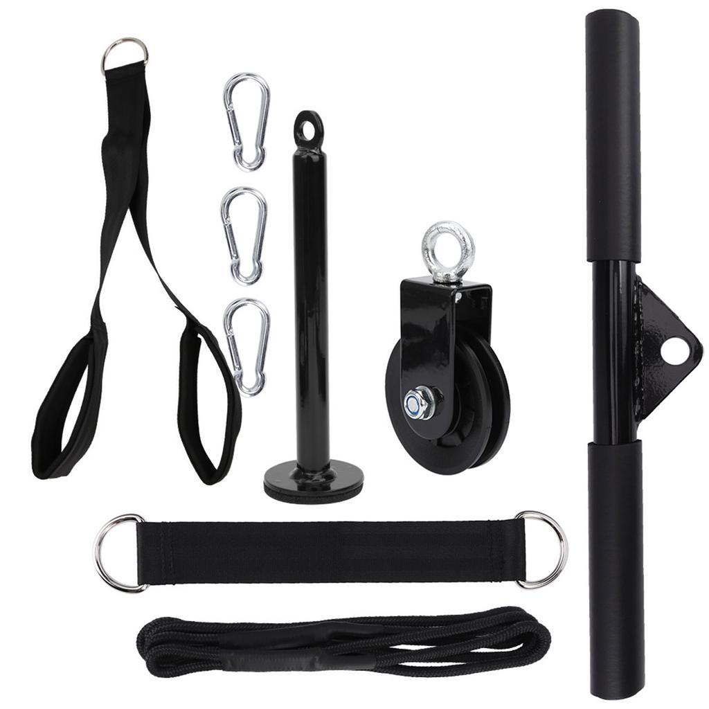 9Pcs Set DIY Fitness Equipment Set Loading Pin Pull Triceps Training Pulldown Pulley