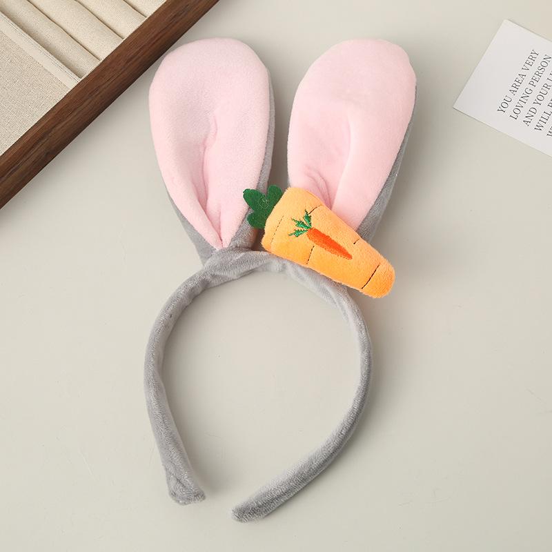 Cute Cartoon Rabbit Carrot Ear Headband - Autumn/Winter Hair Accessory