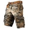 Men's Independence Day Printed Multi Pocket Workwear Shorts