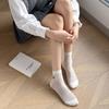 4 Pairs Women Bow Socks Cute White Socks For Girls Y2k Cotton Socks Funny lolita Socks Kawaii Harajuku Korean Style