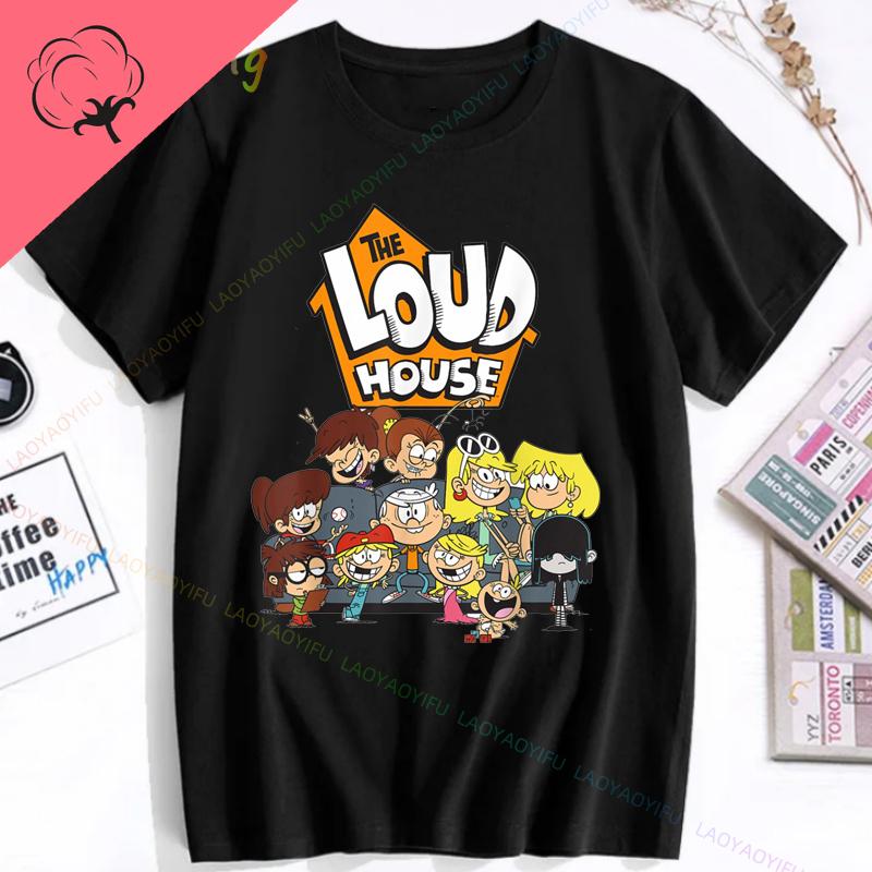 The Loud House Family T Shirt for Men Women Summer Cartoon Graphic Tee Short Sleeve Funny Cool Fashion Cotton Tops