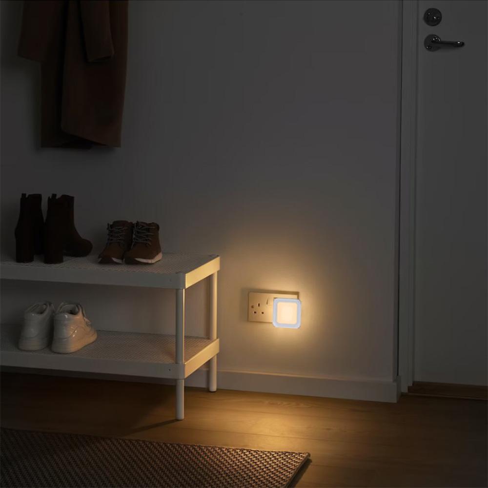 EU US UK Stecker Nachtlicht für Kinderzimmer Automatischer Dämmerung bis Morgengrauen Sensor LED Nachtlampe Dimmbar Warmweiß Kabellose Schrankleuchte