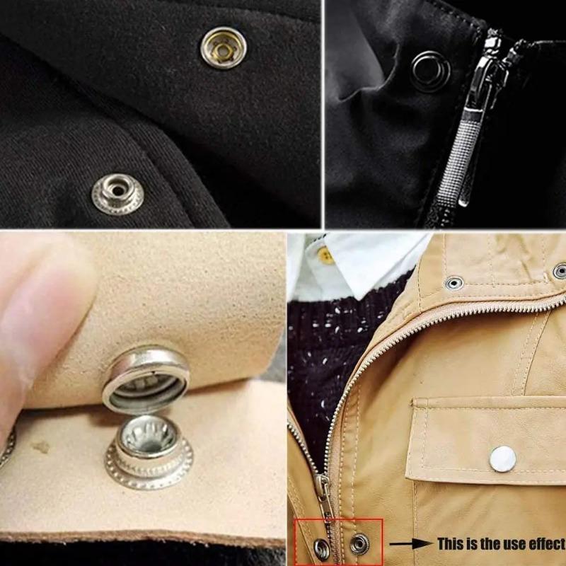 100pcs 15mm Canvas Snap Kit Marine Grade Snap Fastener Stainless Steel Snap Buttons for Boat Cover Sewing Leather Clothes Tent