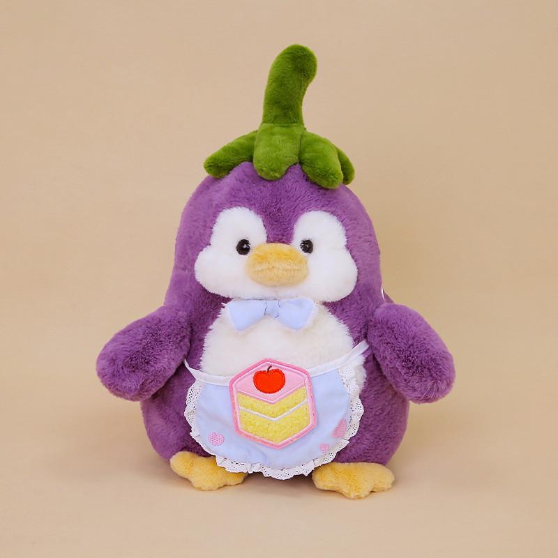 Plush Eggplant Penguin Toy For Kids Girls Gift Soft Stuffed Animal Childrens Decor
