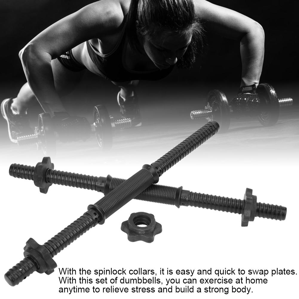 (2 Stück / Satz) Fitnessstudio Heimtraining Hantelstangen Gewichtheben Griffe mit 4 Spinlock-Verschlüssen