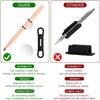 Jeffdad Magnetic Pen Pencil Holder - 4 Pcs Silicone Adjustable Holder for Refrigerator, Whiteboards, Office White Pen Holder (Black)