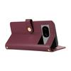 For Google Pixel 8a Case Multi Card Slots Zipper Rhombus Leather Phone Cover with Wrist Strap