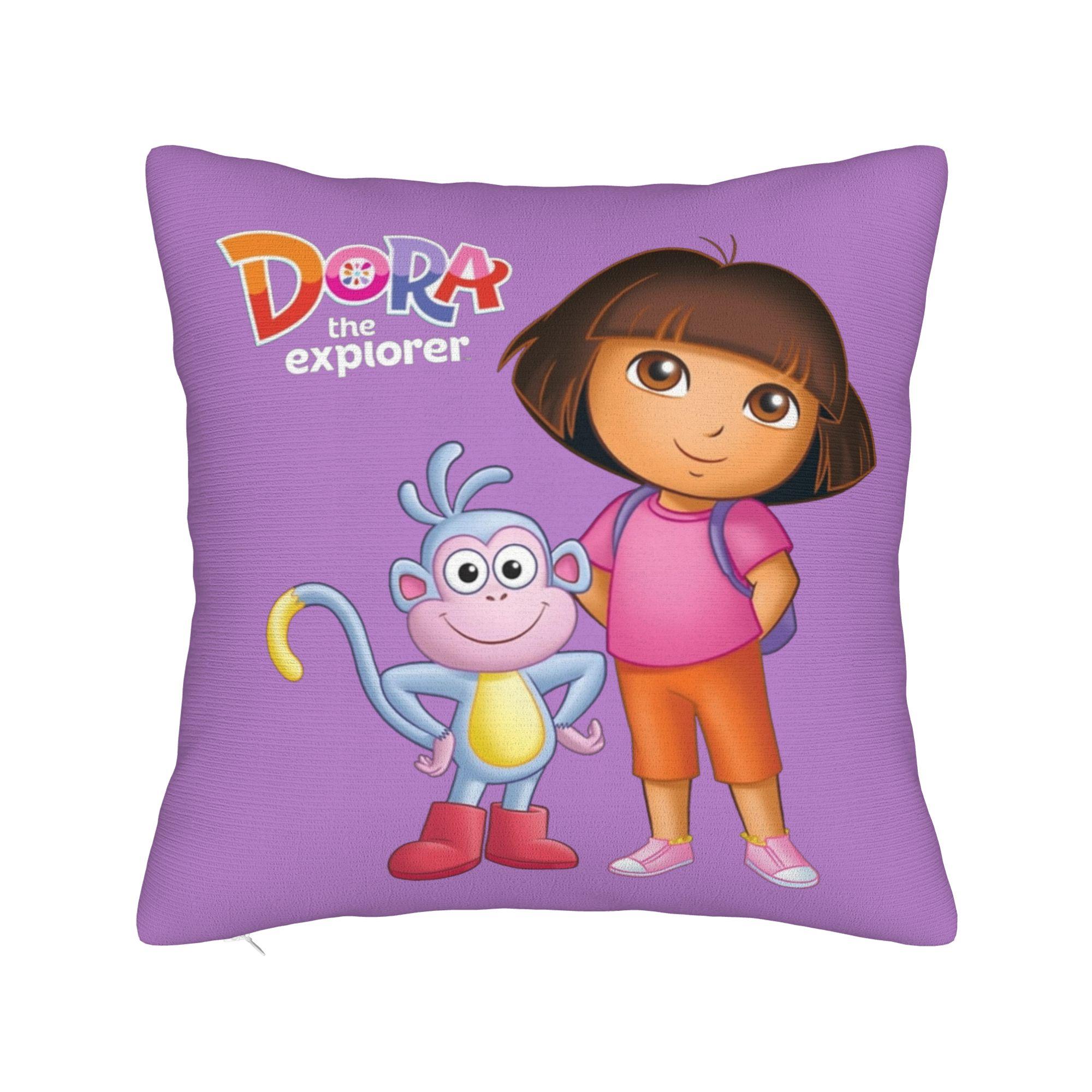 DDoras Boots Help Your Friends Pillowcase Polyester Cushion Cover Decor  Pillow Case Cover Home Wholesale 45X45cm 30x30cm 12x12in