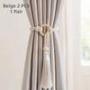 2 PCS Adjustable Cotton Cord Curtain Tiebacks Curtain Straps Bohemian Chic Log Loop Hand Woven Curtain Buckle Strap With Tassels