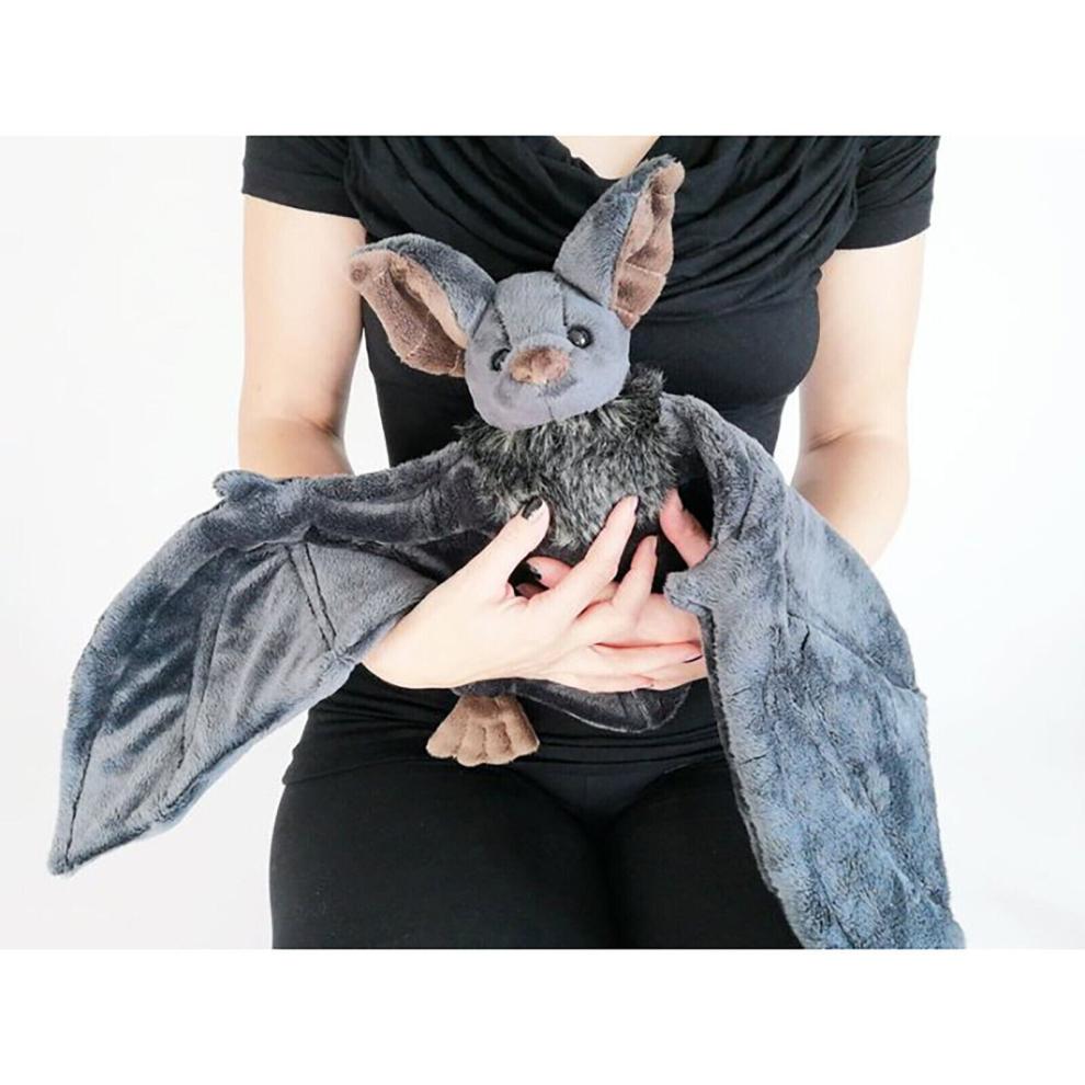 Large Gray Bat Plush Toy - 73cm Wingspan, Soft Hug-Furry Plush for Kids, Surface Washable, Hanging Loop Gift