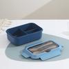 Stainless Steel Student Lunch Box With Divided Food Compartments For Office And School Use