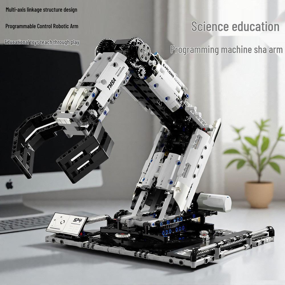 Tuomu T2007 Programmable Multi-Axis Robot Arm - STEAM Educational Building Toy for Kids