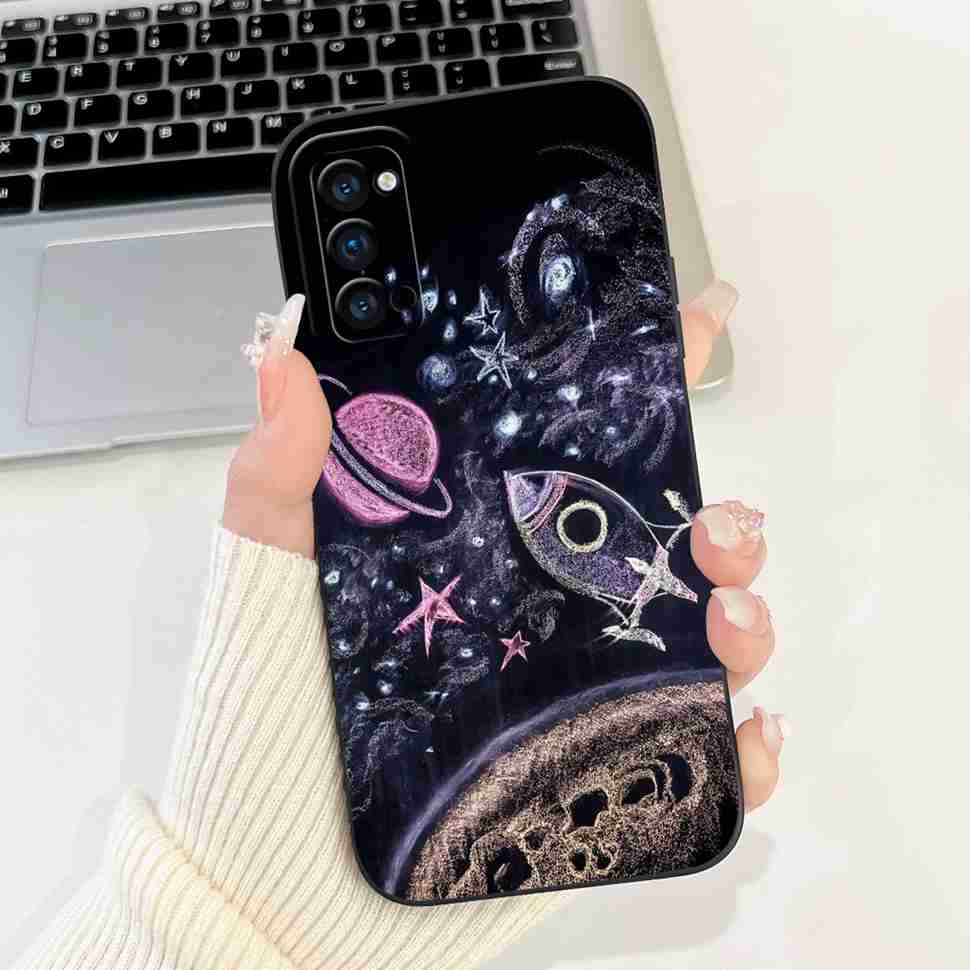 Für Oppo Reno4 Pro 5G Hülle CPH2089 Luxus Kunst Bemaltes Cover Für Oppo Reno4 Reno 4 Pro 5G Handyhülle Schutzhülle Weiche Abdeckung