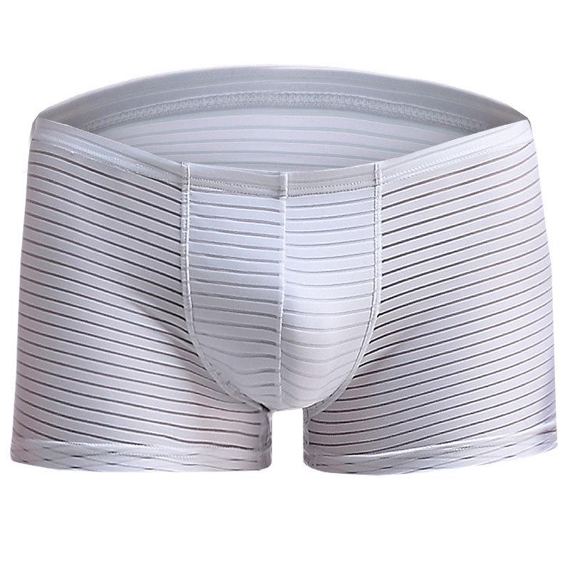 

Youth Men s Seamless Ice Silk Breathable Boxer Briefs XXL білий