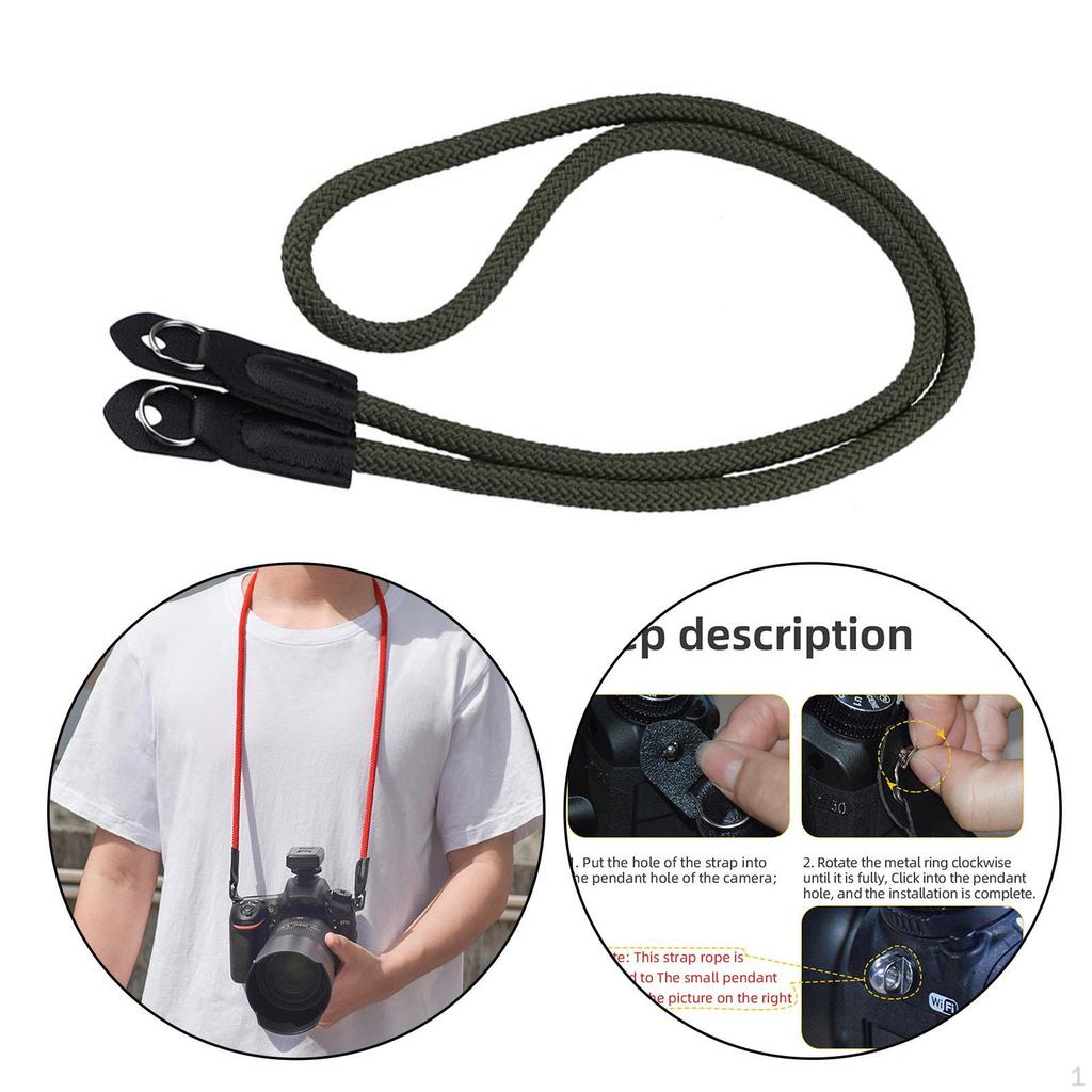 Camera Strap with Universal Retrò Climbing Rope 100cm