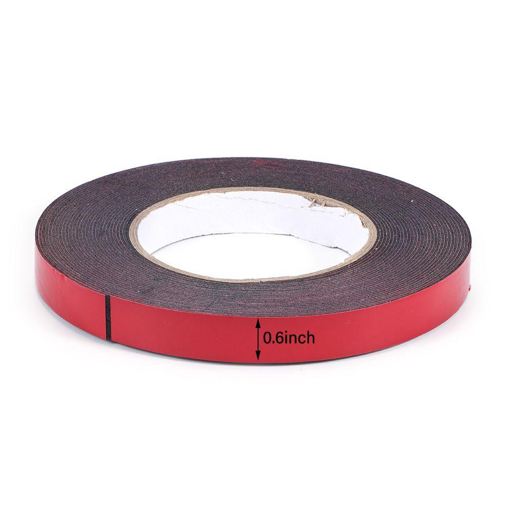 0.6 inch x 33 Ft Home Decor for Car, Socket 2 Sided Mounting Tape Strong Adhesive Double Sided Tape Foam Tape