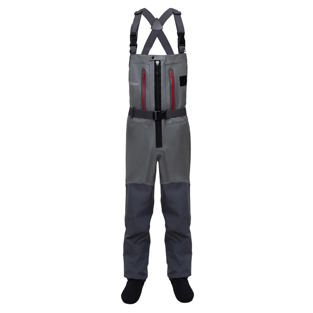 Kylebooker 5-Layer Zippered Chest Waders Fly Fishing Stockingfoot Waders for Men Breathable