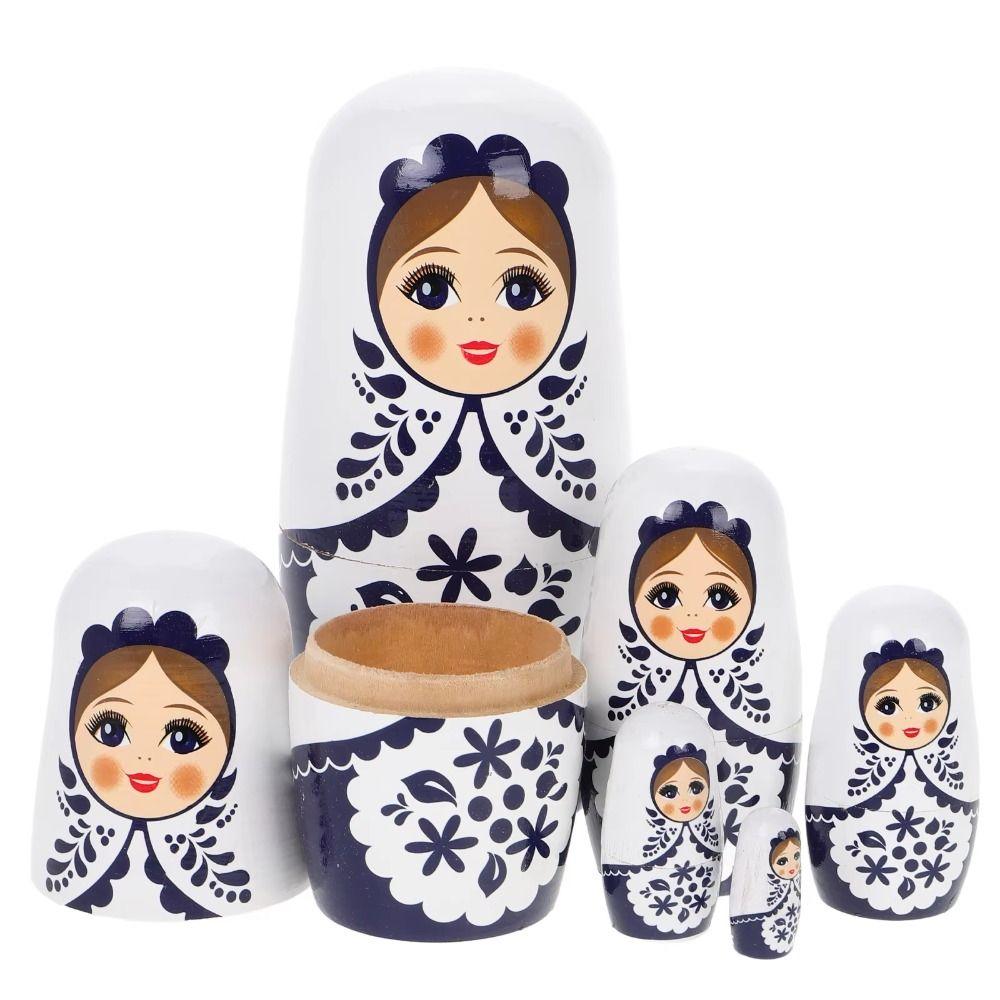 6 Layer Matryoshka Doll Toys Animals Pattern Animal Stacking Dolls  Birthday Gift