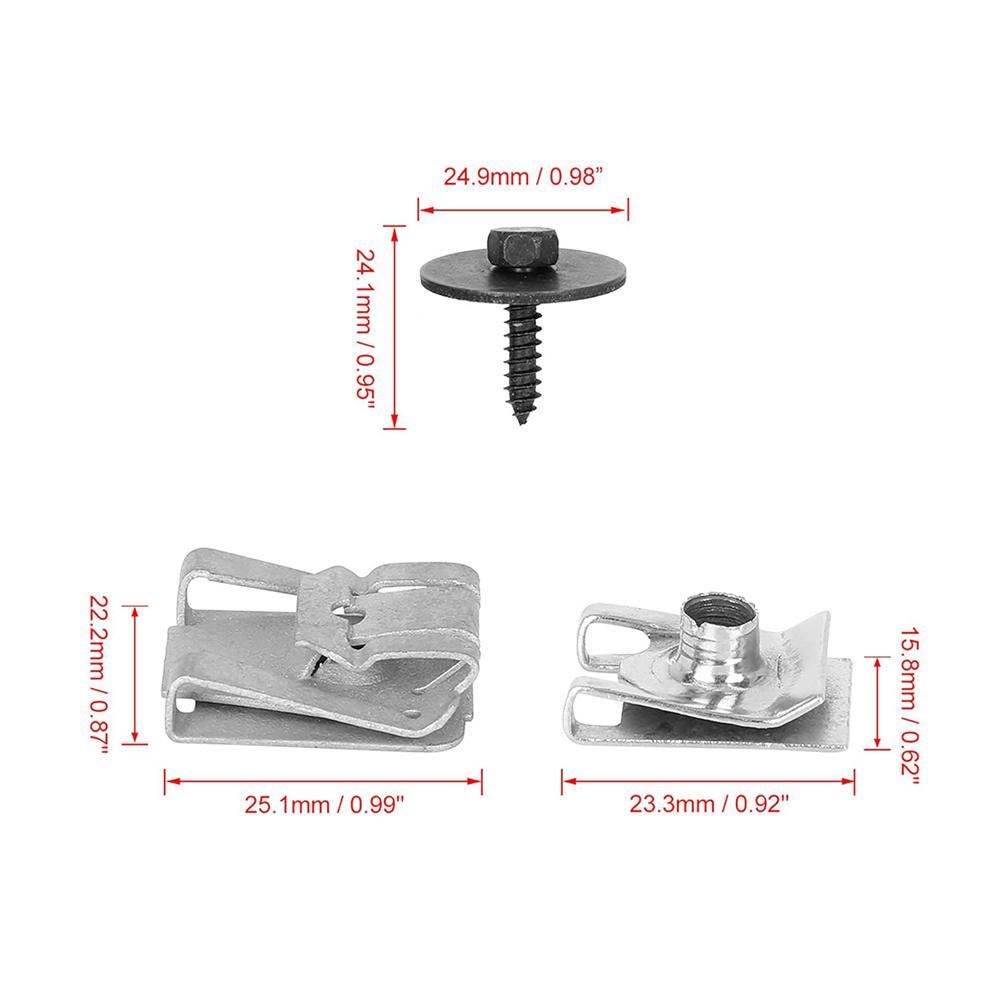 

New 24x Car Under Engine Cover Undertray Fitting Clips For Mercedes C Class W203/204
