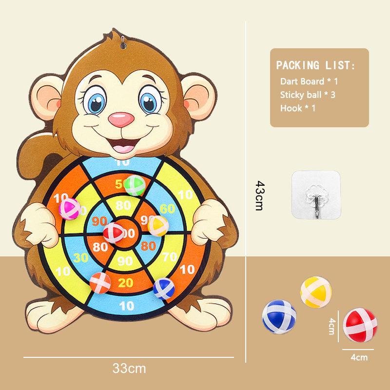 Montessori Throw Sport Shooting Target Sticky Ball Dartboard Basketball Board Games Educational Children Indoor Outdoor Game Toy