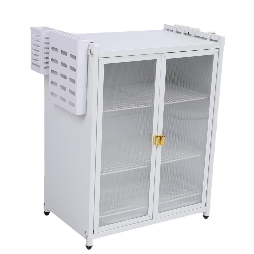 Kitchen Countertop Dish Storage Cabinet 3 Tier Dish Rack Space Saving Multifunctional Large Storage Shelf Organizer
