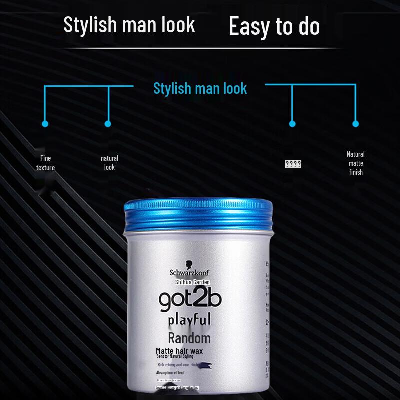 Schwarzkopf got2b Matte Styling Hair Wax for Men