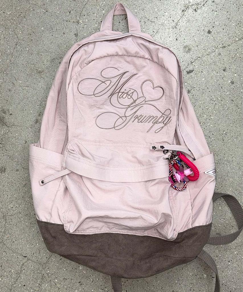 Sculptor Grumpy Girl Nylon Backpack Matt Pink