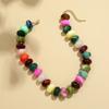 Collana Colorata Esagerata con Perline alla Moda per Donna Design di Nicchia Collana Impilabile Versatile