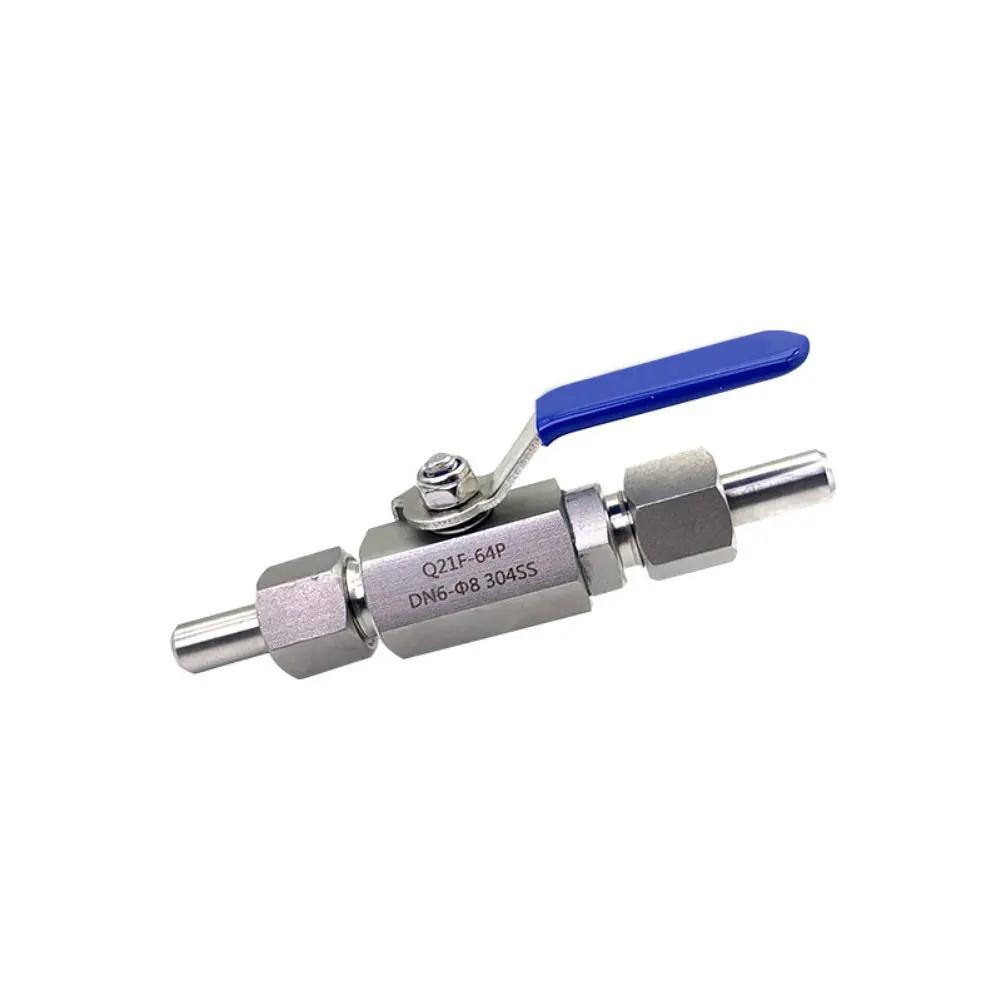 Union Fitting 304 Ball Valve Industrial Pipeline Systems Double-welded Pipe Compatible 0-120 C Handles Water Oil Gas