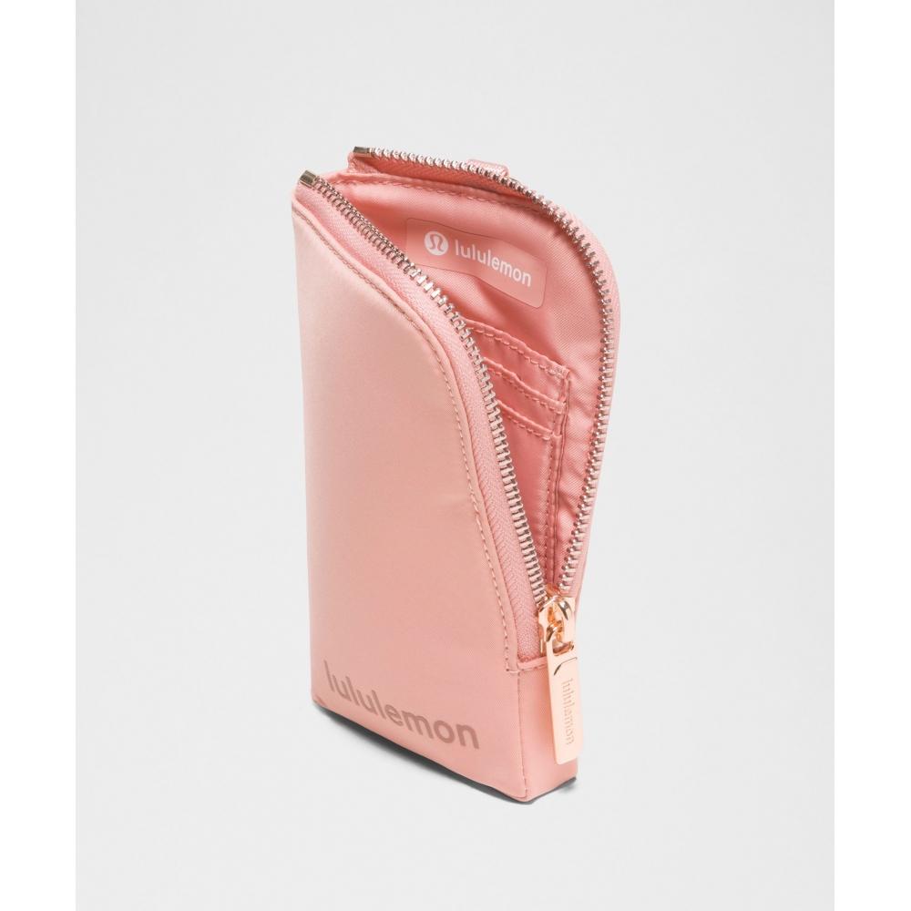 Lululemon Dual Pouch Wristlet  Wallet Tea Rose Red Clay