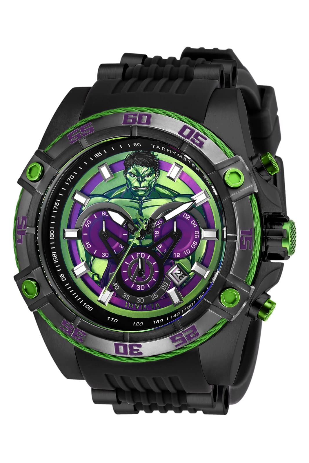 

Invicta 26808 Marvel Analog Display Quartz Black Quartz Men s Watch, Purple, Wristwatch. фіолетовий