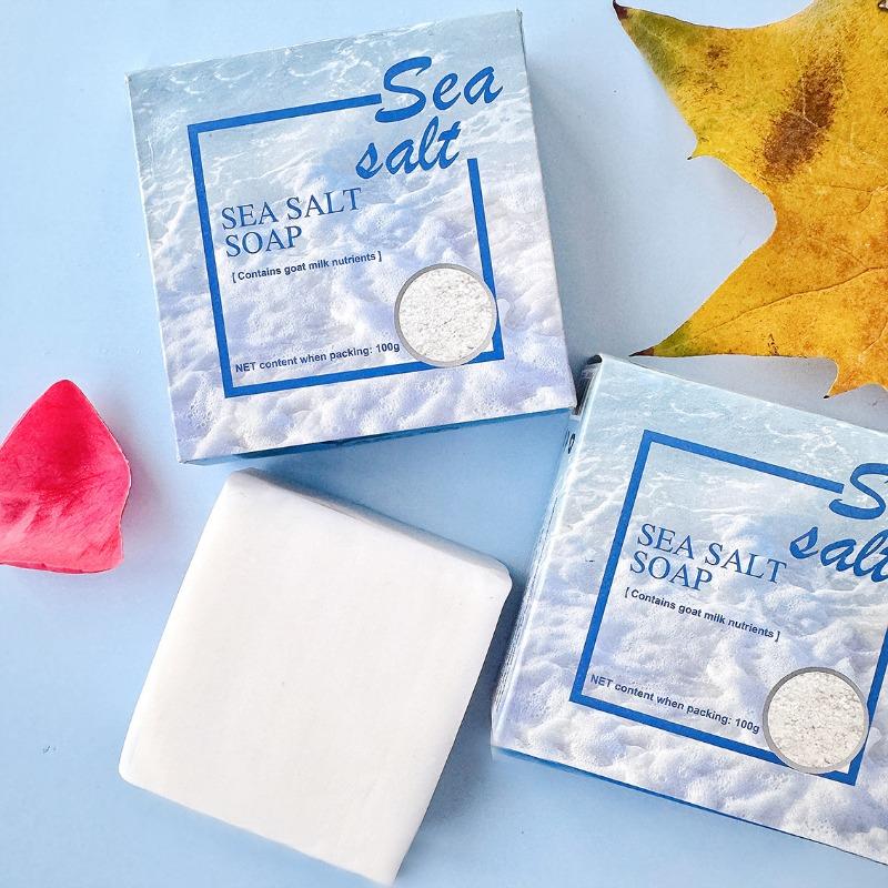 Naturlig Håndlaget Havsalt Geitemelk Såpe Bleking Eterisk Olje Såpe