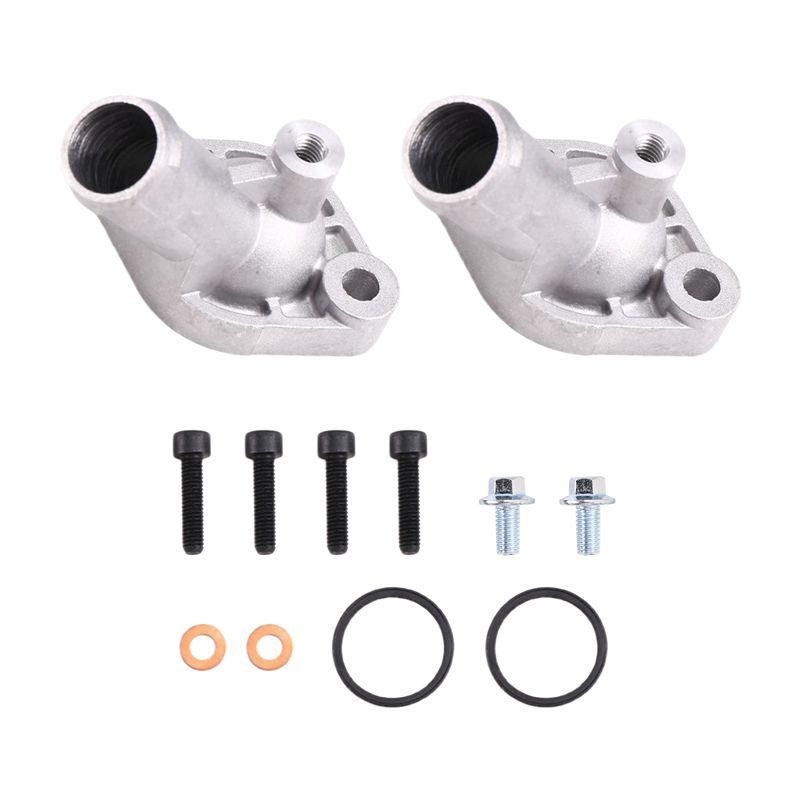 

AEE4-2Sets V-Twin Aluminum Thermostat Outlet Cover For Can-Am 800 1000 Outlander Renegade 420262690 420262691