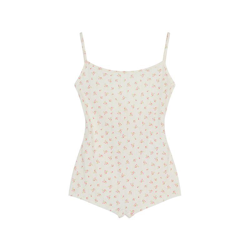 

Vacation Style Swimsuit Stylish Shorts Floral Strap Image color One size