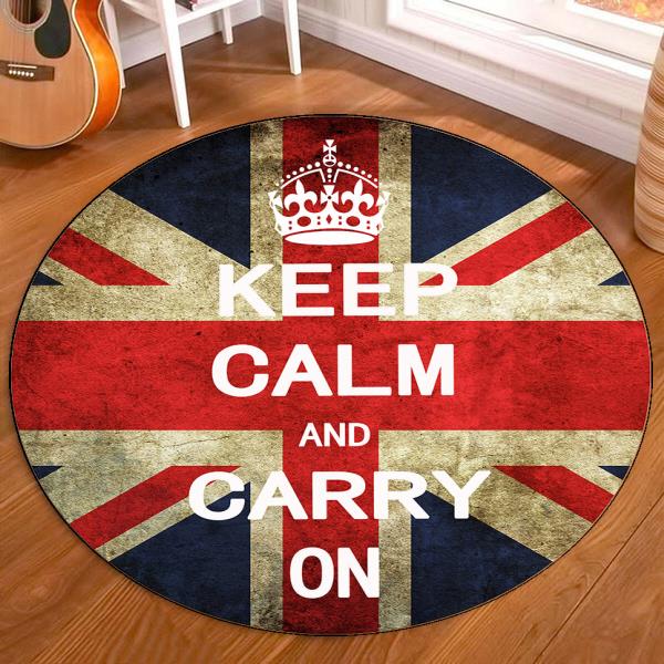 Yuvarlak Halı Ay Yıldız Halı Salon İçin Galaksi Kaymaz Mat Halılar Mavi Dekoratif Yer Matı