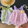Summer Baby Girl Sling Romper: Lightweight, Breathable Harem Pants for Crawling