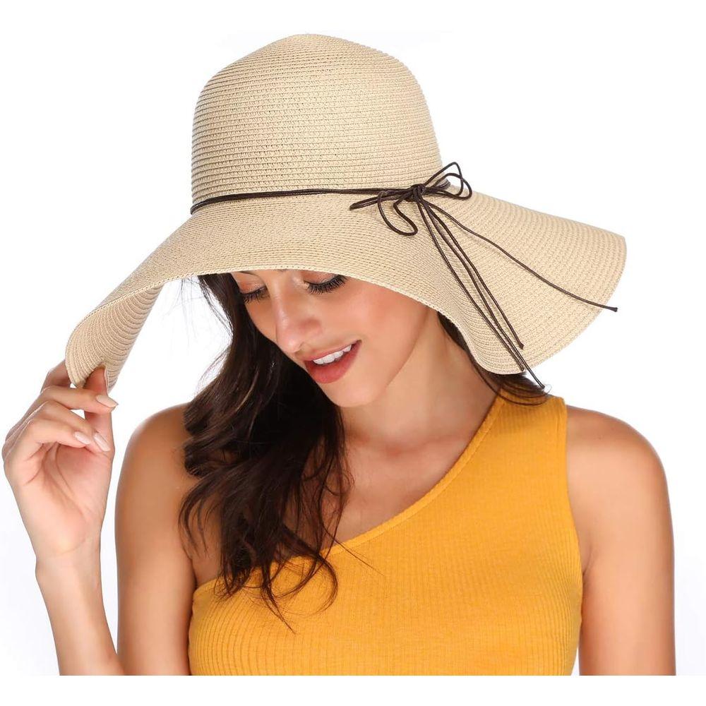 Wide Brim Roll-up Beach Sun Hat for Women with UPF 50+ Protection