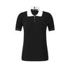FILA Golf Series Simple Fashion Classic Sports Casual Golf Versatile Comfortable Woven Short Sleeve Polo Shirt Women tops Deep-Black A11W615408FBK